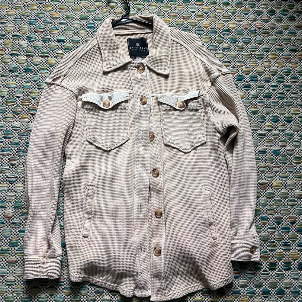 waffle knit shacket